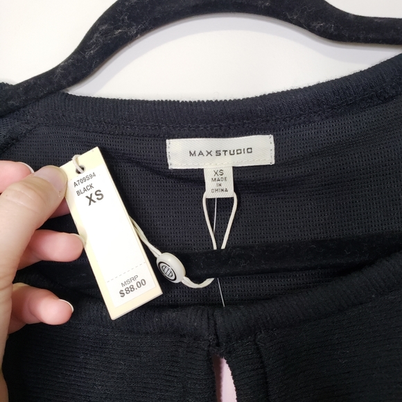 Max Studio micro ribbed long sleeve tunic NWT XS - Picture 3 of 5